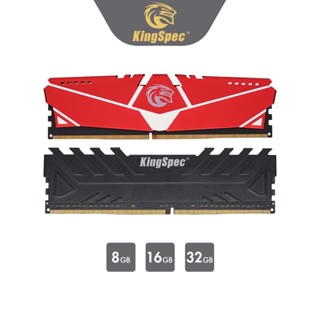 Bộ nhớ RAM KingSpec DDR4 PC Gaming tản nhiệt cho máy cây [ D4M Red & Black ]  - Hàng Chính Hãng