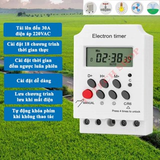 Công tắc hẹn giờ tự động, KG316T, điều khiển bật tắt thiết bị theo thời gian thực điện áp 220VAC 30A
