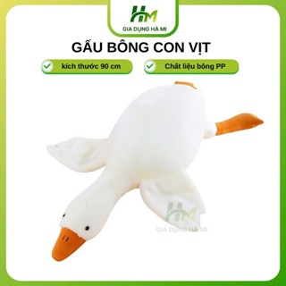  Gấu bông con vịt nhồi bông mềm mịn gối ôm đồ chơi hình con ngỗng gấu bông vịt lười màu trắng vô tri dễ thương 