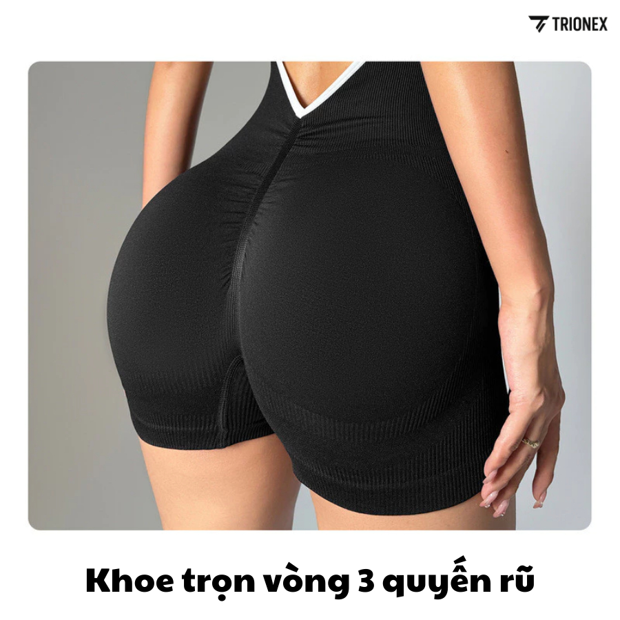 [K181] Set bộ tập thể thao TRIONEX, Jumpsuit Nữ Sang Chảnh, Khoét Lưng Tập Gym,Yoga | BigBuy360 - bigbuy360.vn