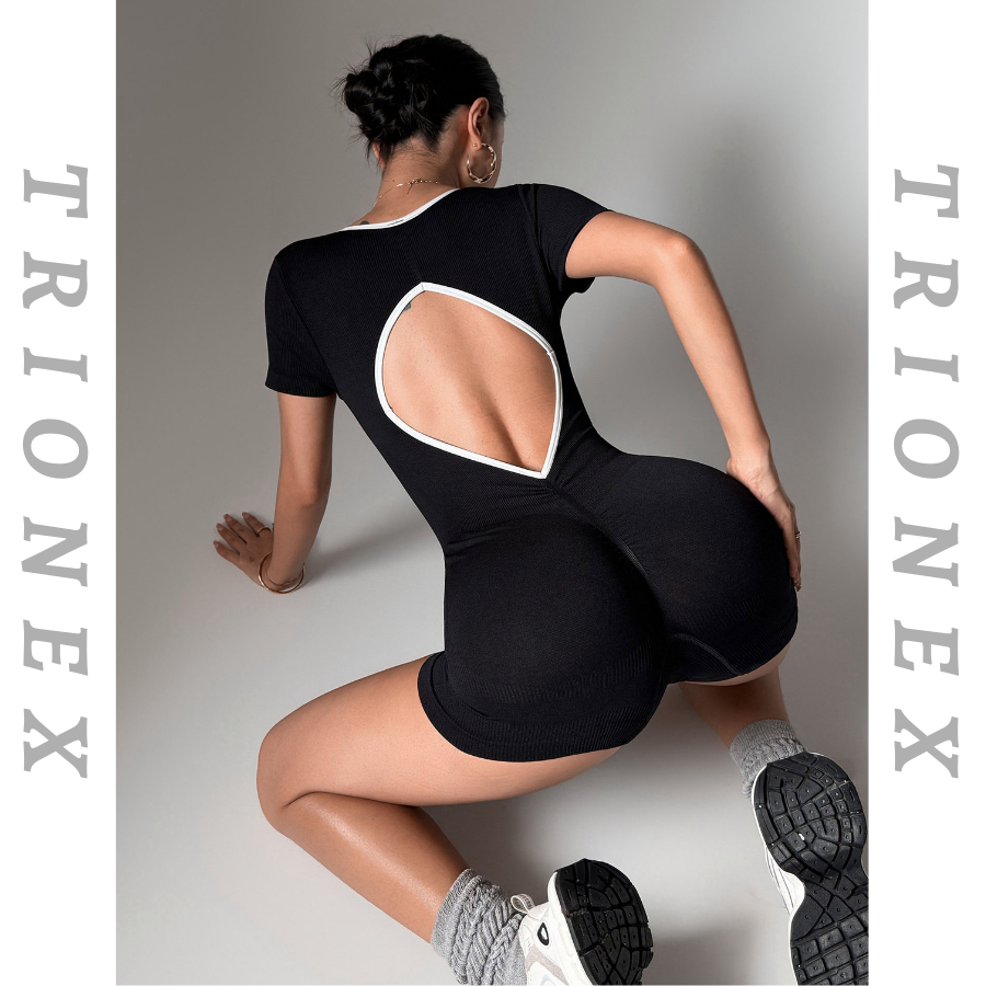[K181] Set bộ tập thể thao TRIONEX, Jumpsuit Nữ Sang Chảnh, Khoét Lưng Tập Gym,Yoga | BigBuy360 - bigbuy360.vn