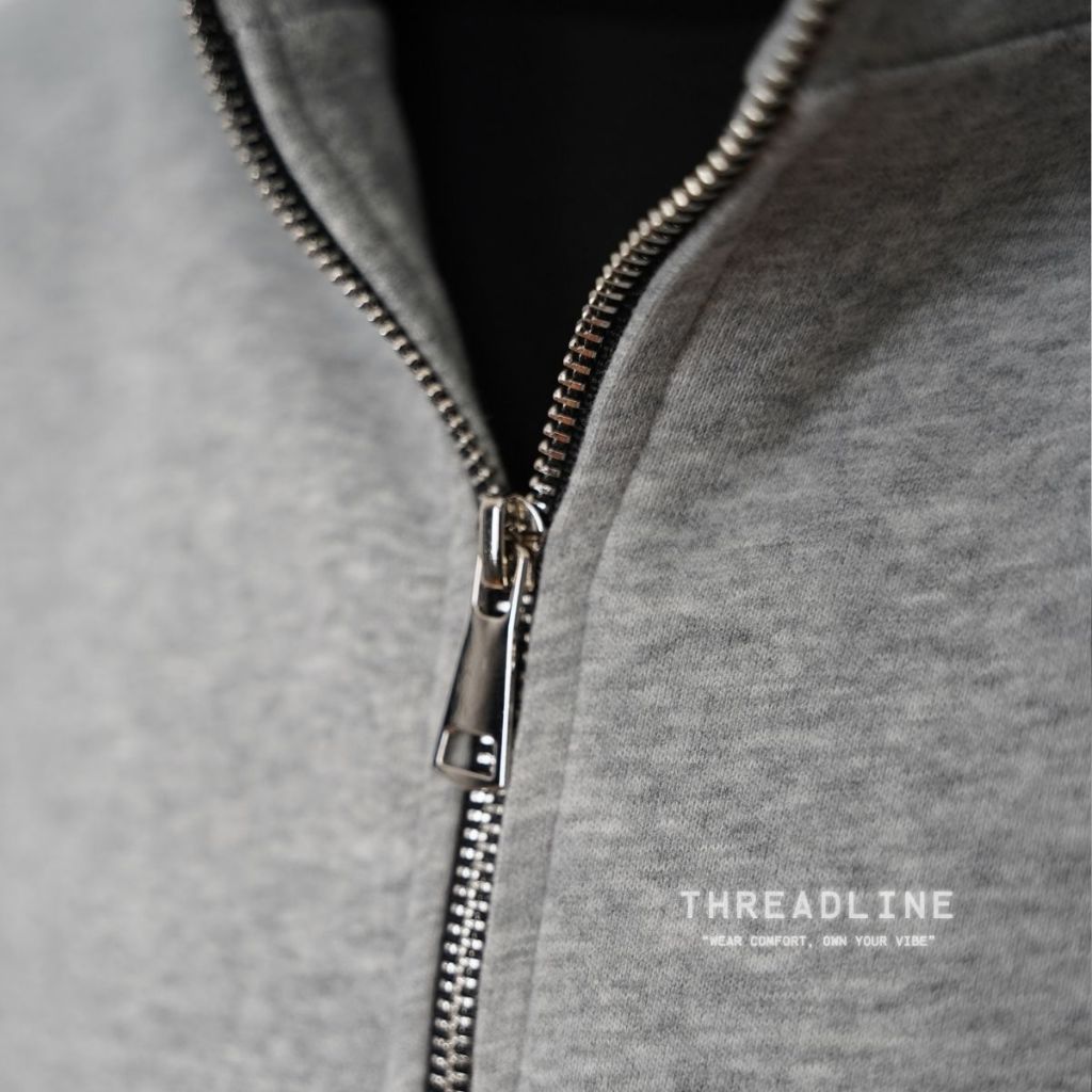 Hoodie Zip Threadline form boxy độn vai | BigBuy360 - bigbuy360.vn