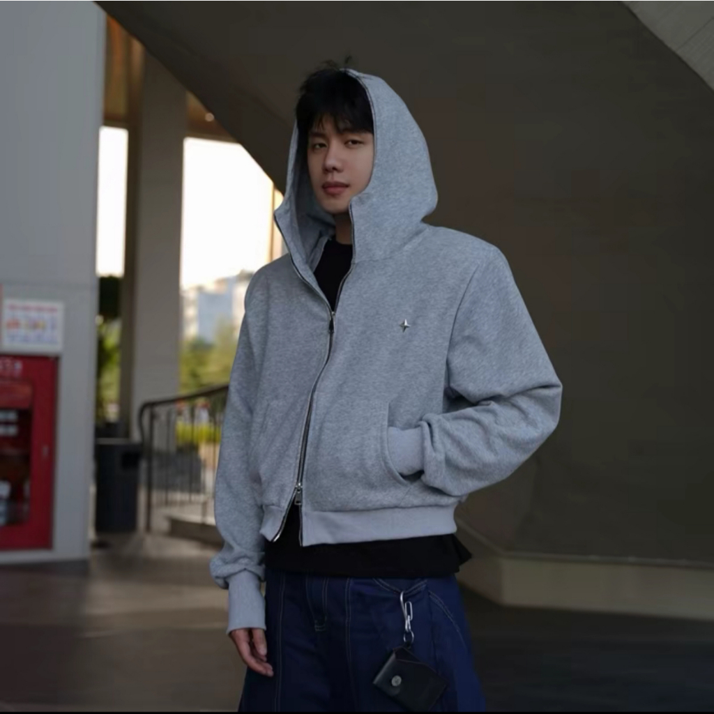 Hoodie Zip Threadline form boxy độn vai | BigBuy360 - bigbuy360.vn