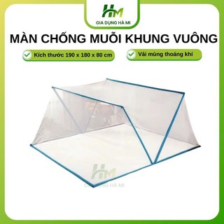  Màn chống muỗi khung vuông gập gọn thông minh màn chụp tự bung khung xếp mùng ngủ chống muỗi không khoan tường 