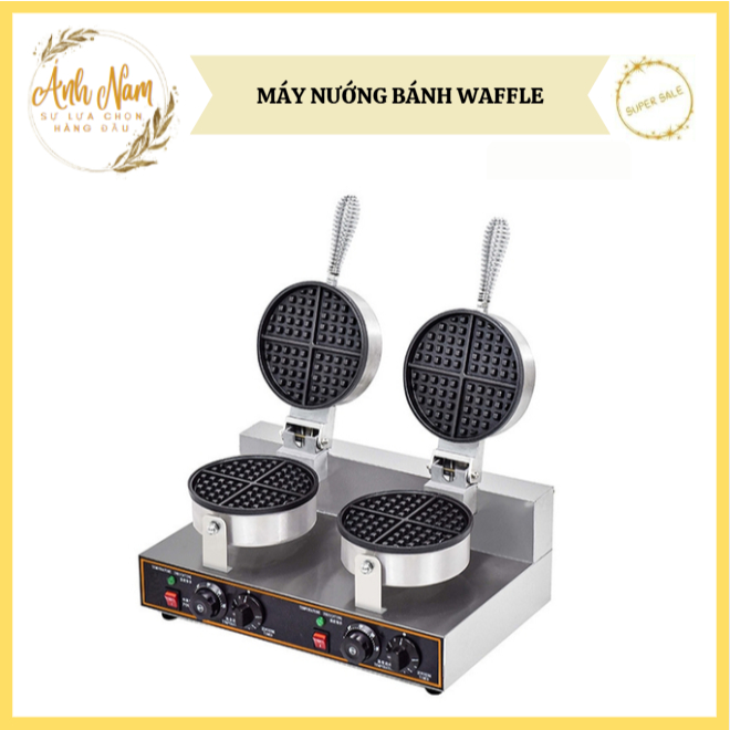 Máy Nướng Bánh Waffle Tròn, Máy Làm Bánh Waffle Tròn Đơn, Đôi