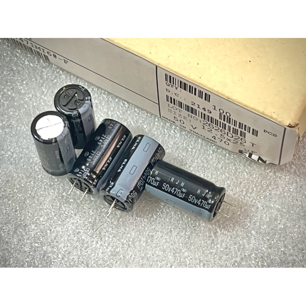 [ 2 con ] TỤ ELNA RJH 50V 470UF 50V , 50V470UF , 470UF50V ( KT 12.5x25mm )