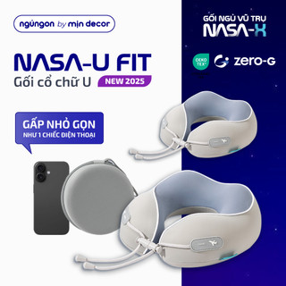   NASA-X  Gối Kê Cổ Chữ U Cao Su Non Cho Nữ NASA-U FIT Mịn Decor Gối Du Lịch Nhỏ Gọn Giảm Đau Mỏi Cổ Vai Gáy 