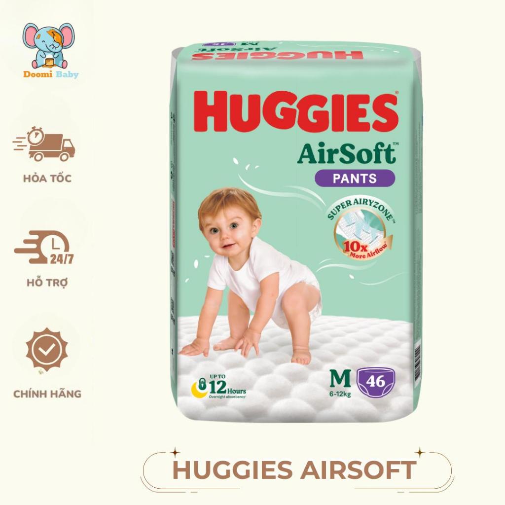 [Chính Hãng] Tã Quần Huggies Airsoft Mềm Mại, Thoáng Khí Thấm Hút Vượt Trội Đủ Size Cho Bé - HN006