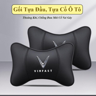  Gối Tựa Đầu Ô Tô Da PU Cao Cấp Thoáng Khí Chống Đau Mỏi Cổ Vai Gáy - Gối Tựa Đầu Gắn Ghế Ngồi Ô Tô Có Logo Theo Hãng Xe 