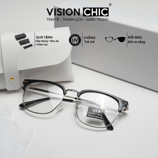 Kính Mắt Nam Nữ Thời Trang VISION CHIC Gọng Titanium Cao Cấp Phong Cách Trẻ Trung Trendy Hàng Hiệu