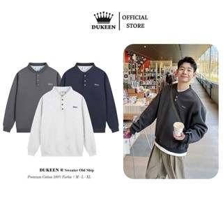  Áo Sweater Cổ Tàu Nỉ 2 Da Thêu Áo Nỉ Nam Nữ Unisex Local Brand DUKEEN AD098 
