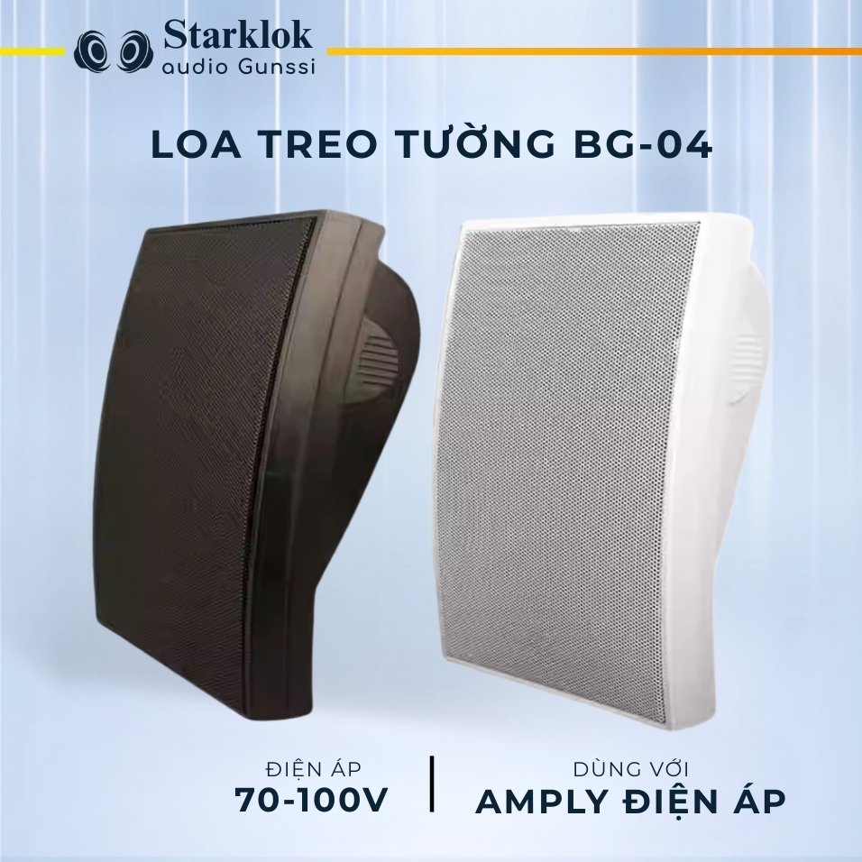 Loa treo Loa treo tường BG-04, loa treo tường điện áp 70-100V dùng cho nhà hàng, quán cafe, spa, phò