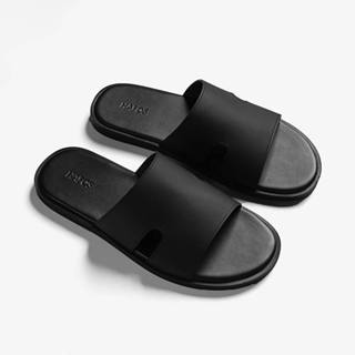 Dép Quai Ngang Da Nam chính hãng Hafos Quai microfiber cao cấp Lót microfiber dép da nam cao cấp, bền bỉ