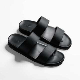 Dép Quai Ngang Da Nam Hafos da Microfiber đế cao su cao cấp chống trượt ,hạn chế chống thấm nước