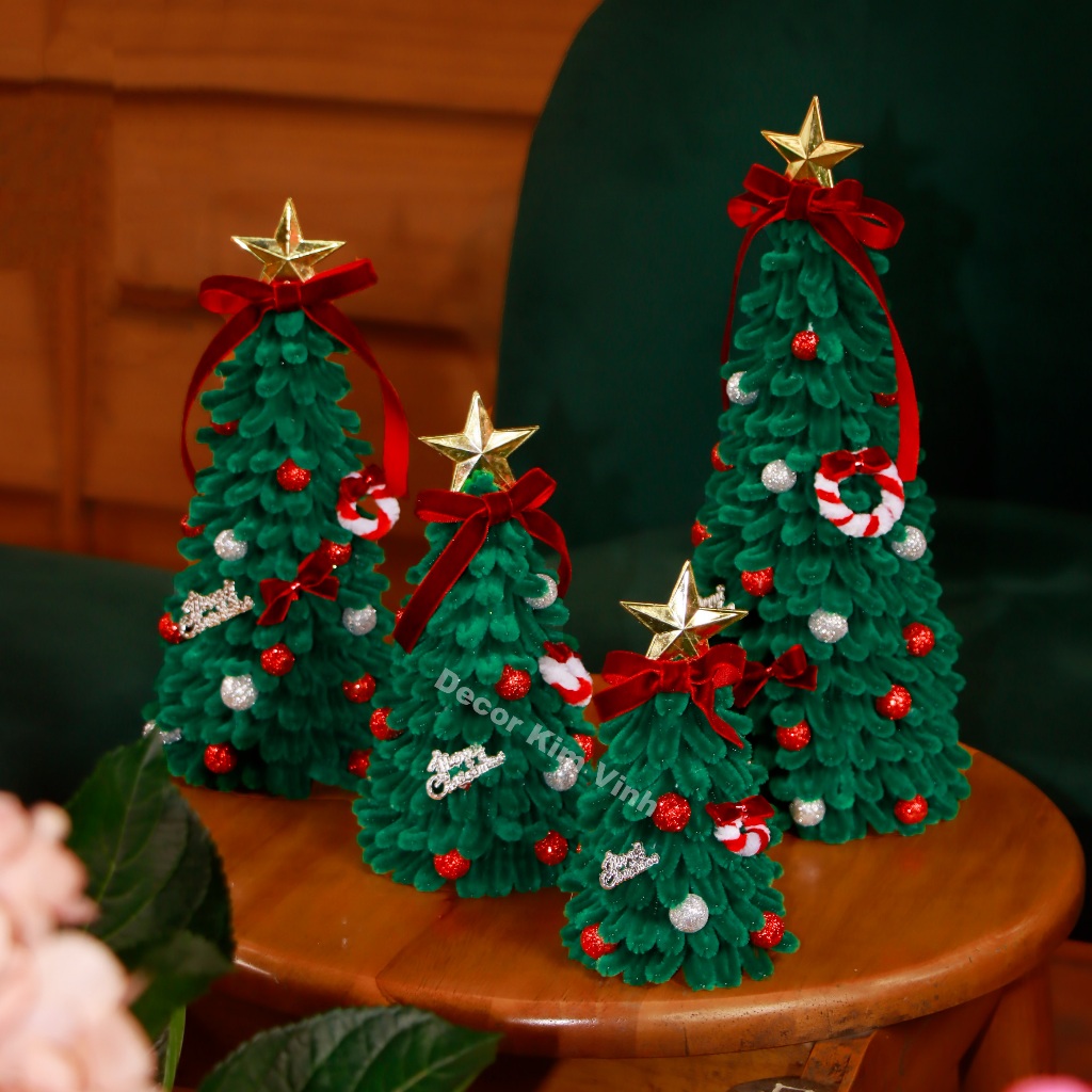 Cây Thông Kẽm Nhung Hình Tháp THAP08 Trang Trí Noel Giáng Sinh