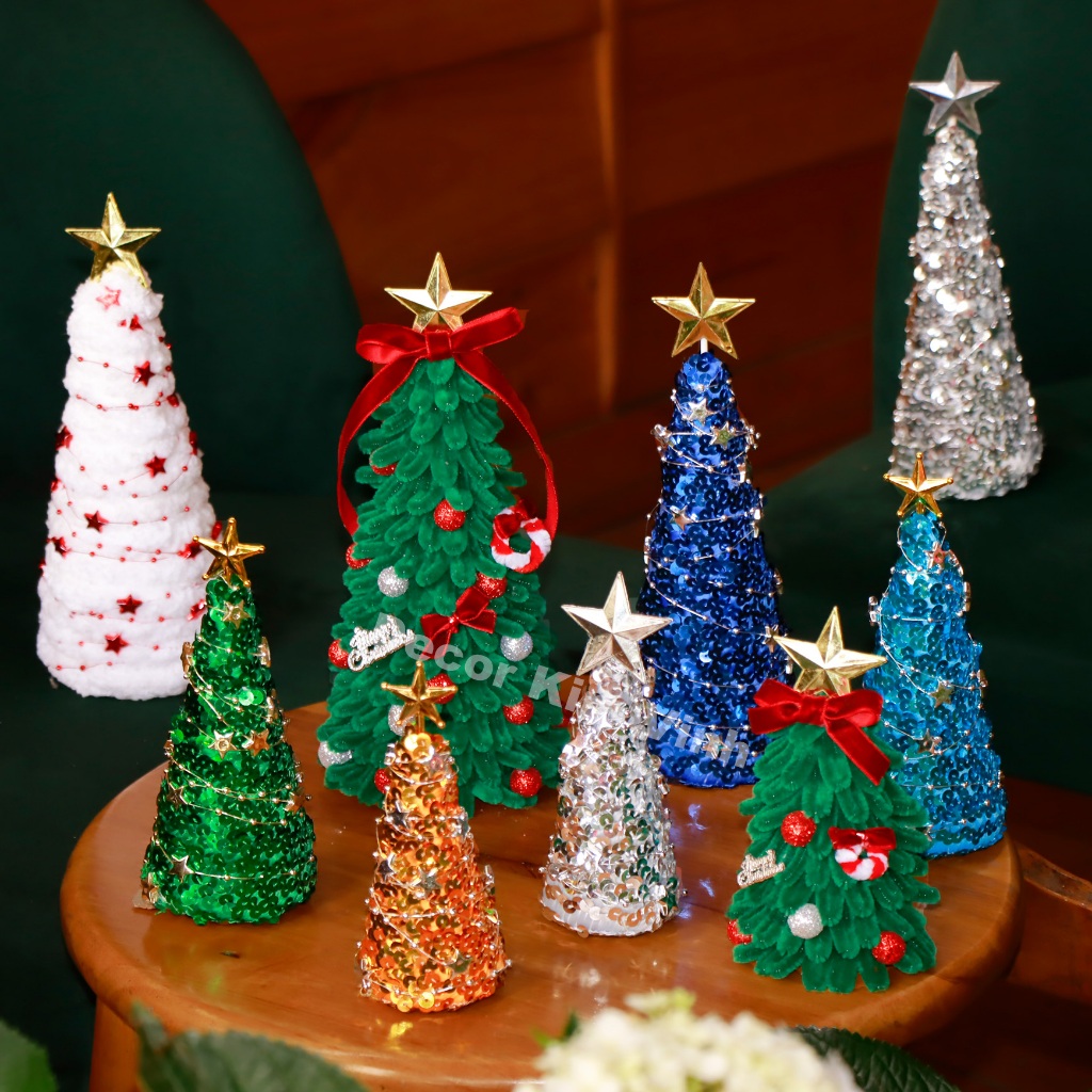 Set 3 Cây Thông Hình Tháp THAP09 Trang Trí Noel Giáng Sinh