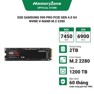 Ổ cứng SSD Samsung 990 Pro PCIe Gen 4.0 x4 NVMe V-NAND M.2 2280