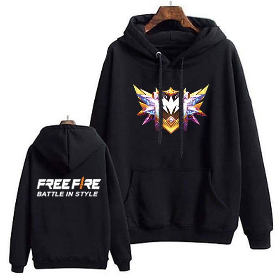 Áo hoodie free fire , áo free fire rank thách đấu in hình theo yêu cầu - áo garena free fire