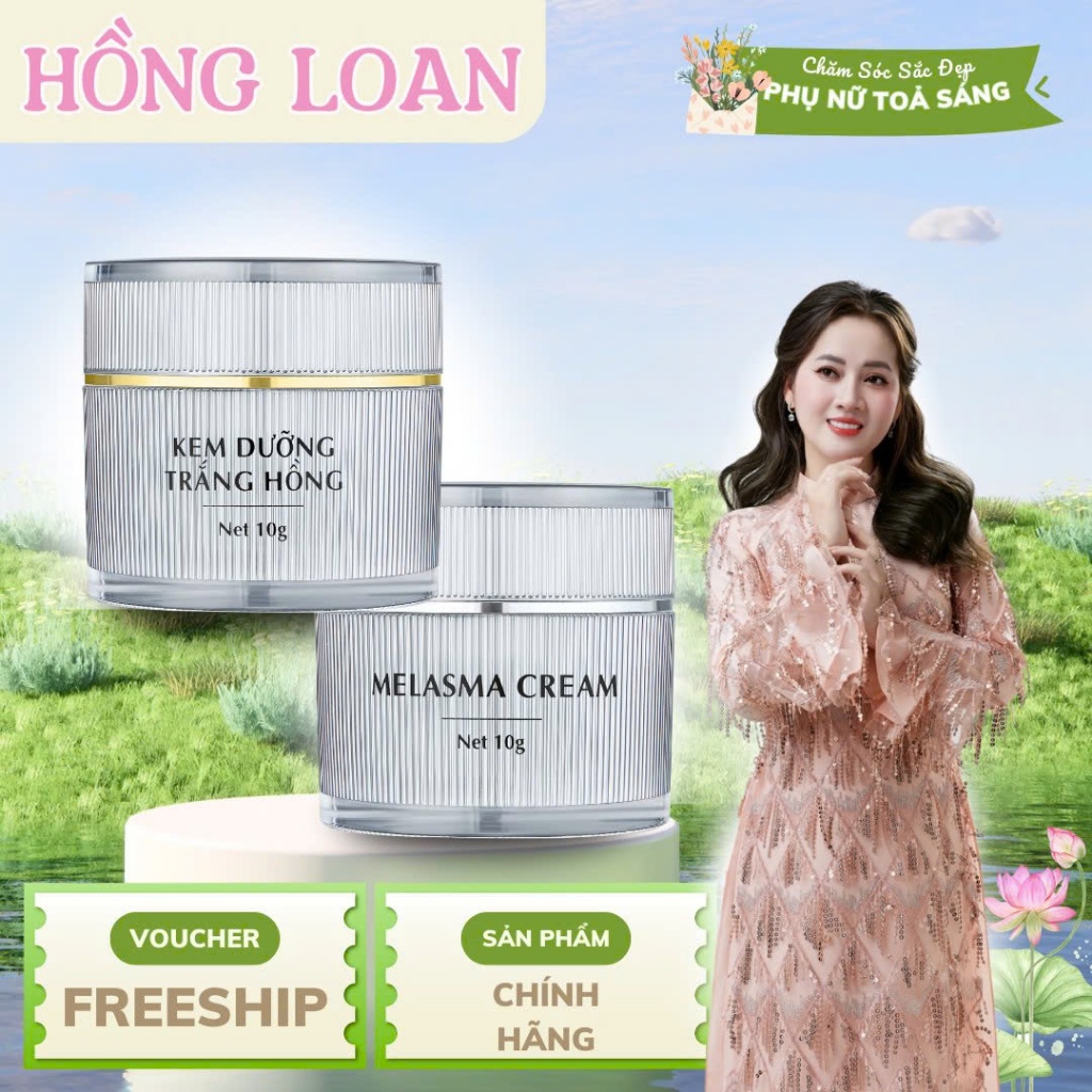 Bộ Kem Dưỡng Sáng Da , Cải Thiện Nám 10G GREENSKIN ORGANIC - Mỹ Phẩm Hồng Loan - Hồng Loan