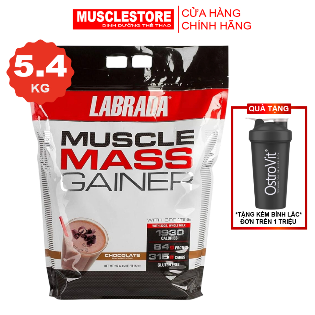 Muscle Mass Gainer - Labrada 12 Lbs (5.4kg) - Sữa tăng cân, hỗ trợ phát triển cân dành cho người gầy