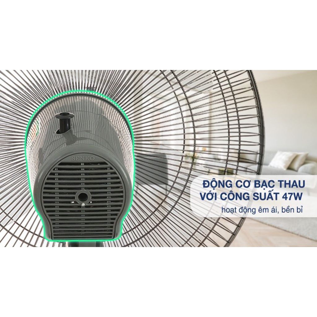Quạt lửng Senko L1638 – 47W / 3 tốc độ gió / Sải cánh 39cm / Bảo hành 24 tháng (giao màu ngẫu nhiên)