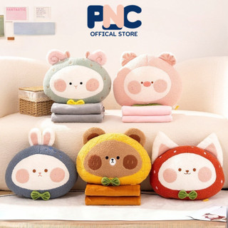  Bộ chăn gối văn phòng lông xù PNC mới - Bộ chăn gối văn phòng 3in1 có chăn bên trong mẫu mới đi du lịch dùng ở văn phòng 
