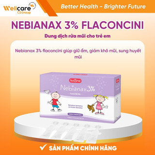 [Italy Chính Hãng] Nebianax 3% Nước muối ưu trương giảm nghẹt cho trẻ sơ sinh & trẻ nhỏ - Hộp 20 ống