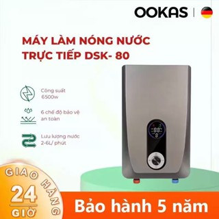 OOKAS Máy Nước Nóng Trực Tiếp , công suất 6500W,  Màn hình cảm ứng LCD Máy nước nóng
