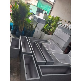 châu composite 70x30x30 giả đá trồng cây