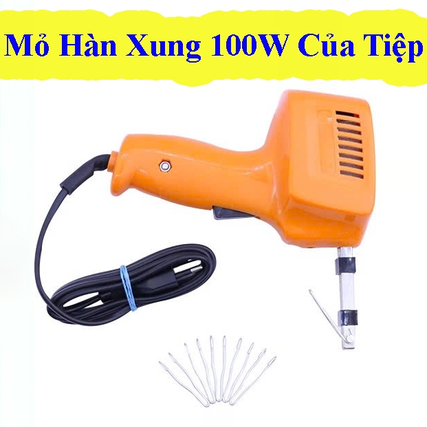 Mỏ Hàn Xung Tiệp Điện Áp 220V Công Suất 100W Tặng 5 Mũi Hàn