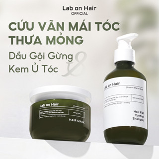  Combo dầu gội và kem ủ tóc Lab on hair hỗ trợ cải thiện tình trạng gãy rụng và hỗ trợ cấp ẩm cho tóc 300+250ml dưỡng tóc 