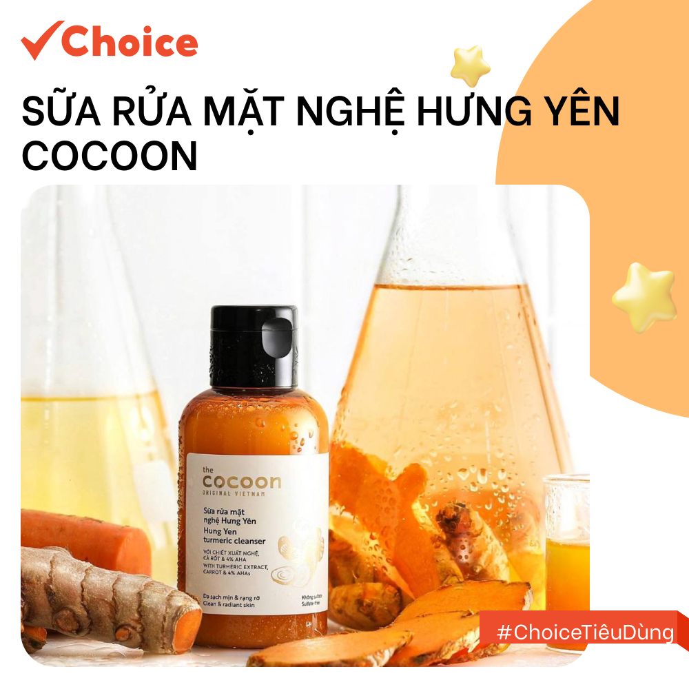 [Choice] Sữa Rửa Mặt Nghệ Hưng Yên Cocoon 020 Giúp Da Sạch Mịn, Rạng Rỡ 310ml
