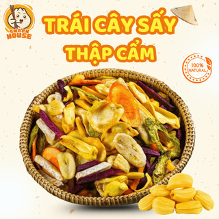  Trái cây sấy thập cẩm SNACK HOUSE 500g mix nhiều loại hoa quả sấy giòn ngon ăn vặt healthy không đường 