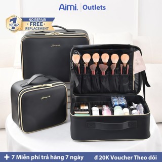 Túi đựng đồ Trang điểm Cỡ Lớn, Túi đựng đồ Trang điểm Chuyên Nghiệp 40*29cm Màu đen