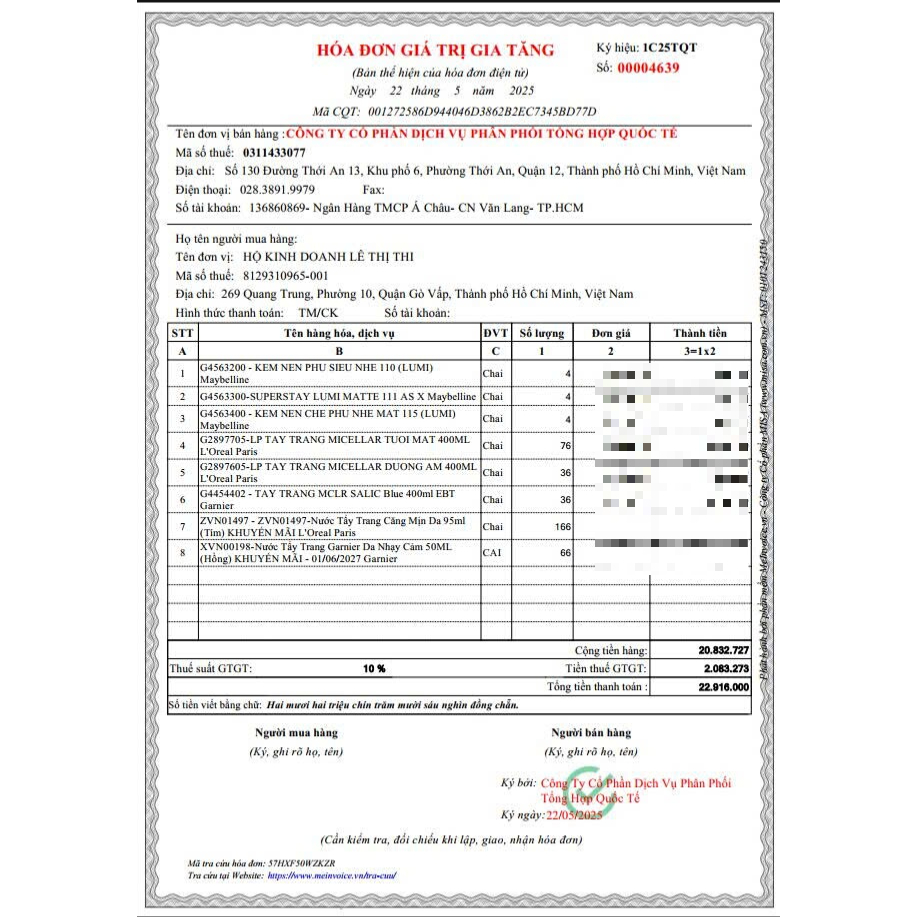 Tẩy Trang Garnier 50ml - Loreal 95ml - Mini | BigBuy360 - bigbuy360.vn