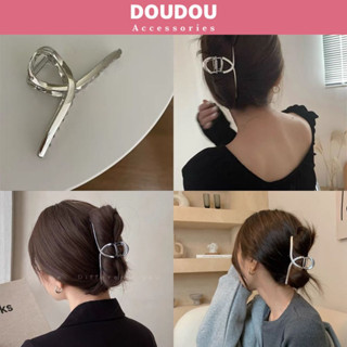 Kẹp tóc kim loại Doudou Kẹp càng cua cỡ lớn phong cách Hàn Quốc Cặp tóc kim loại thời trang ZJ109