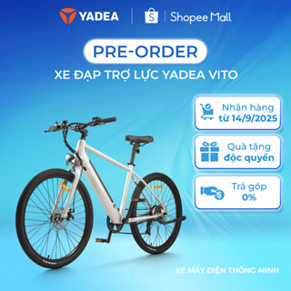   TRẢ GÓP 0%  Xe Đạp Trợ Lực Yadea VITO Thiết Kế Cổ Điển - Xe Điện Trợ Lực YADEA VITOThông Minh 