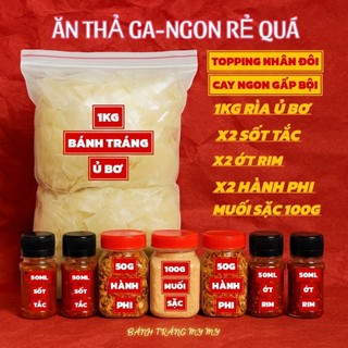   ĂN THẢ GA  Combo Bánh Tráng Ủ Bơ Đặc Biệt X2 Topping-Bánh Tráng My My 