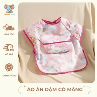  Áo Ăn Dặm Có Máng Cho Bé Chất Liệu Chống Thấm An Toàn Doomi Baby - HT753 