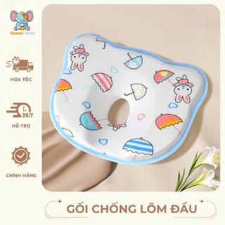 Gối Cao Su Non Thiết Kế Lõm Chống Bẹp Đầu Cho Bé Size 23x26cm Phù Hợp Cho Bé Từ 0-12 Tháng - HT746