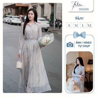 Set đầm thiết kế KHÂU Design tơ viền sang chảnh