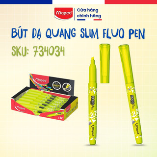 Bút Dạ Quang Slim Fluo Pen Maped - 4 Màu Tùy Chọn, Không Lem, Thương Hiệu Pháp [Chính Hãng]