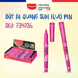 Bút Dạ Quang Slim Fluo Pen Maped - 4 Màu Tùy Chọn, Không Lem, Thương Hiệu Pháp [Chính Hãng]