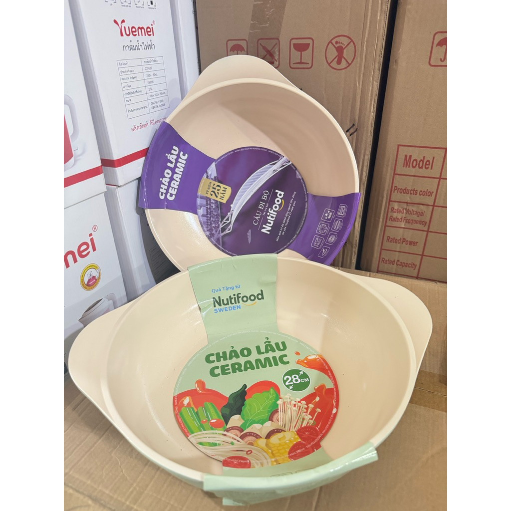 Chảo Lẩu Ceramic GreenCook 28cm