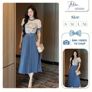 Set đồ thiết kế thương hiệu Ren DESIGN by KHÂU denim dập ly năng động trẻ trung