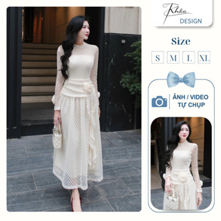 Đầm thiết kế Khâu DESIGN ren eo hoa sang chảnh