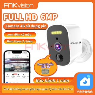Fnkvision] Camera Yoosee dùng pin và sim 4G Không cần cắm điện Có giá đỡ nam châm Xem đêm có màu