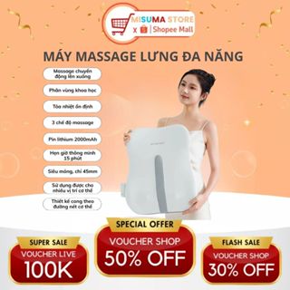 Máy Massage Lưng MISUMA, Massage Đa Điểm Chạy Dọc Lưng, Chườm Nóng Hồng Ngoại Bảo Hành 12 Tháng