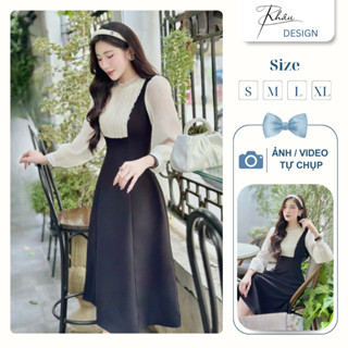 Đầm thiết kế Ren DESIGN by KHÂU ren ngực tuyêt mưa tay tơ sang chảnh phù hợp đi làm đi chơi