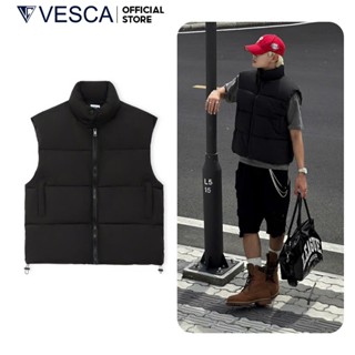 Áo Phao Gile Nam Thu Đông Phong Cách Hàn Quốc Cao Cấp, Áo Gile Trần Bông 3 Lớp Dày Dặn Vesca W0